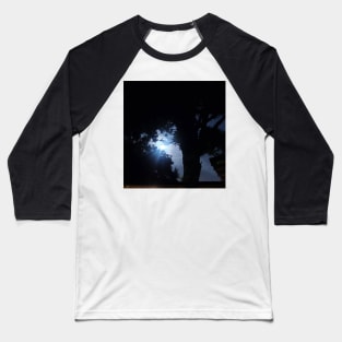 Moon Through Trees Baseball T-Shirt